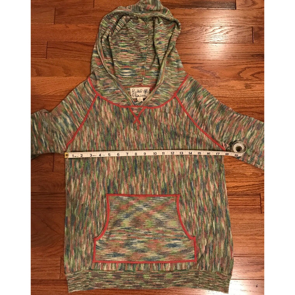 Anthropologie Field Flower Multicolored Hooded Sweater with Kangaroo Pocket - MD - Picture 7 of 11